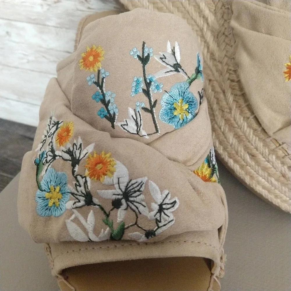 Franco Sarto Talinda Wedge Espadrilles Sandals 10